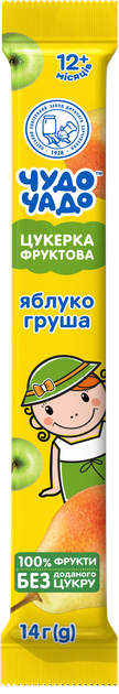 Упаковка конфет Чудо-Чадо натуральных фруктовых яблочно-грушевых 14 г х 25 шт (4820016255494) - изображение 2
