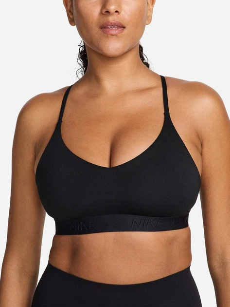 Top sportowy damski Nike W Nk Df Indy Lgt Spt Bra FD1062-010 S Czarny (197593106193) - obraz 1
