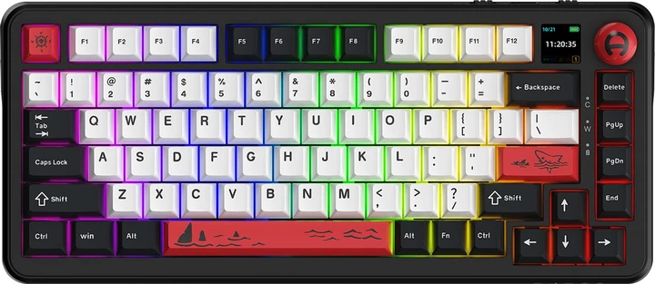 Klawiatura bezprzewodowa Ajazz AK820 MAX PLUS Avocado Switch Wireless/USB Black (AK820MAX PLUS-AS-BG) - obraz 1