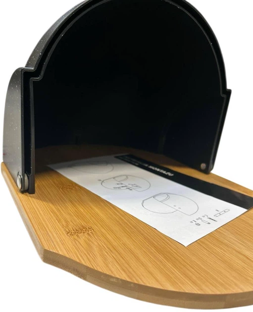 Хлібниця Maestro Granite Чорна (MR1678G-BLACK) (955555910502226) - Уцінка - зображення 3