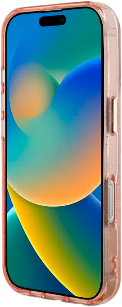 Etui Guess IML Metal Glitter 4G Circle Triangle MagSafe do Apple iPhone 16 Pro Max Pink (3666339430542) - obraz 5