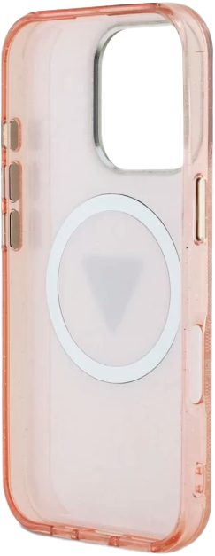 Etui Guess IML Metal Glitter 4G Circle Triangle MagSafe do Apple iPhone 16 Pro Max Pink (3666339430542) - obraz 7