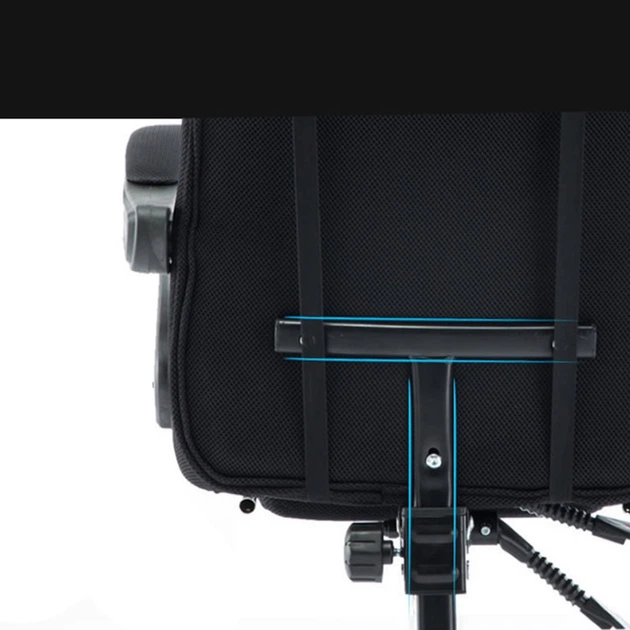 Fotel Magboss 56939 obrotowy z podnóżkiem i zagłówkiem Czarny (5902734872715) - obraz 4