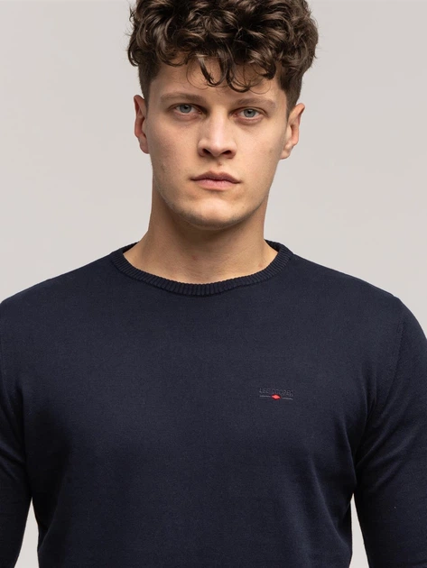 Sweter męski bawełniany Lee Cooper Andy-Organic 2XL Granatowy (5905991746430) - obraz 4