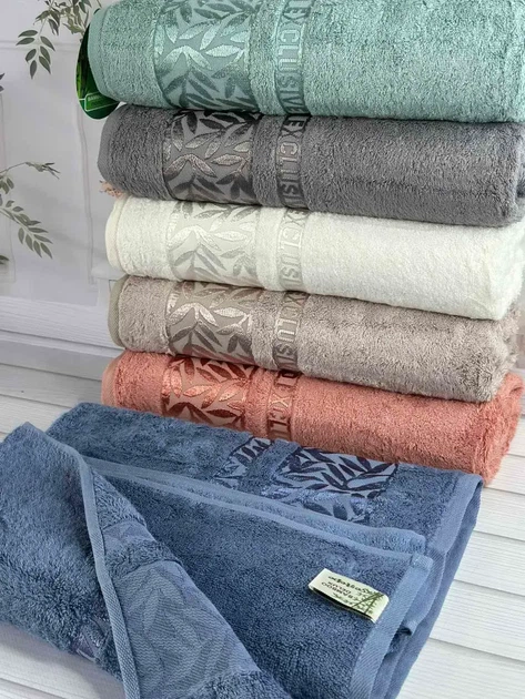 Бамбукові рушники Cestepe Bambuk Cherry 50х90см 6шт/уп молочний,синій,теракот,бірюзовий,сірий,бежевий - зображення 2