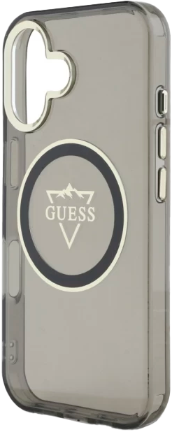 Etui Guess IML Metal Mountain Logo MagSafe do Apple iPhone 16 Black (3666339433666) - obraz 6