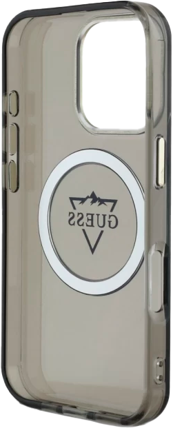 Etui Guess IML Metal Mountain Logo MagSafe do Apple iPhone 16 Pro Black (3666339433680) - obraz 7