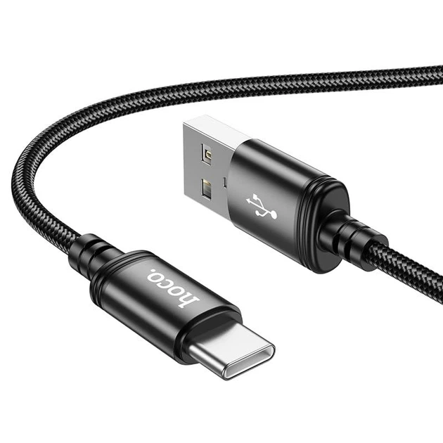 Кабель HOCO X89 Wind charging data cable Type-C чорний - Фото 3 Кабель HOCO X89 Wind charging data cable Type-C чорний - изображение 3