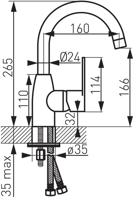 Bateria zlewozmywakowa Ferro Cordoba BCD2A - obraz 2