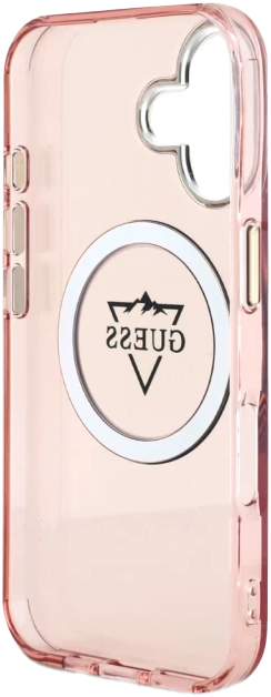 Etui Guess IML Metal Mountain Logo MagSafe do Apple iPhone 16 Pink (3666339434113) - obraz 7
