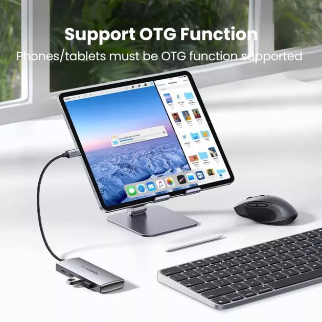 USB-хаб UGREEN CM480 USB-C to 2× USB 3.2+2×USB-C Adapter 10G (UGR-30758) - Фото 3 USB-хаб UGREEN CM480 USB-C to 2× USB 3.2+2×USB-C Adapter 10G (UGR-30758) - изображение 3