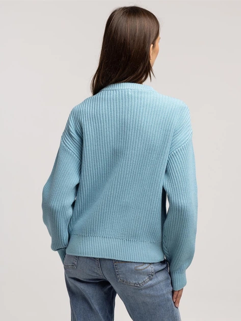 Sweter damski bawełniany Lee Cooper-Yana Organic L Błękitny (5905991746461) - obraz 2