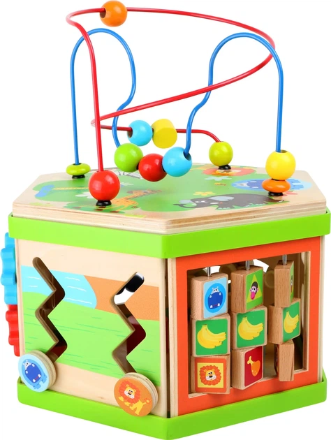 Сортер Small Foot Дерев'яний зі спіраллю для розвитку моторики Сафарі (4244) (4020972042446) - зображення 2