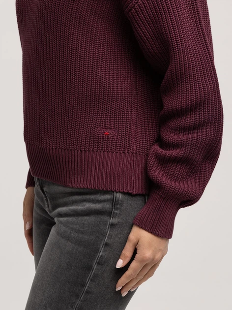 Sweter damski bawełniany Lee Cooper-Yana Organic M Bordowy (5905991746485) - obraz 4