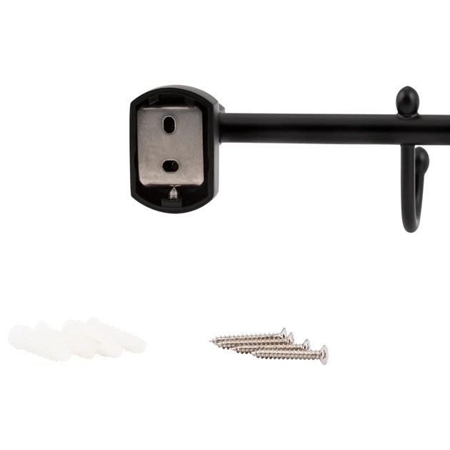 Тримач для рушника Qtap Liberty 4 гачка 450 мм QTLIBBLM1154-4 Black - зображення 3