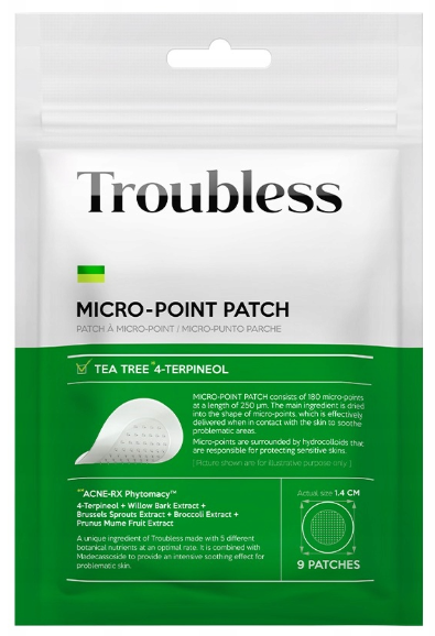 Plasterki do twarzy Troubless z mikroigiełkami na trądzik 9 szt (8809573486004) - obraz 1