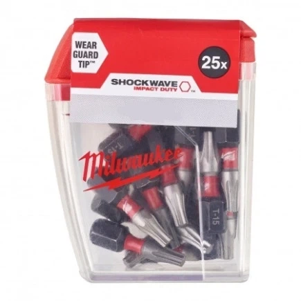 Бита SHOCKWAVE MILWAUKEE, PZ2, 25мм, (25шт), пластиковая коробка - изображение 2