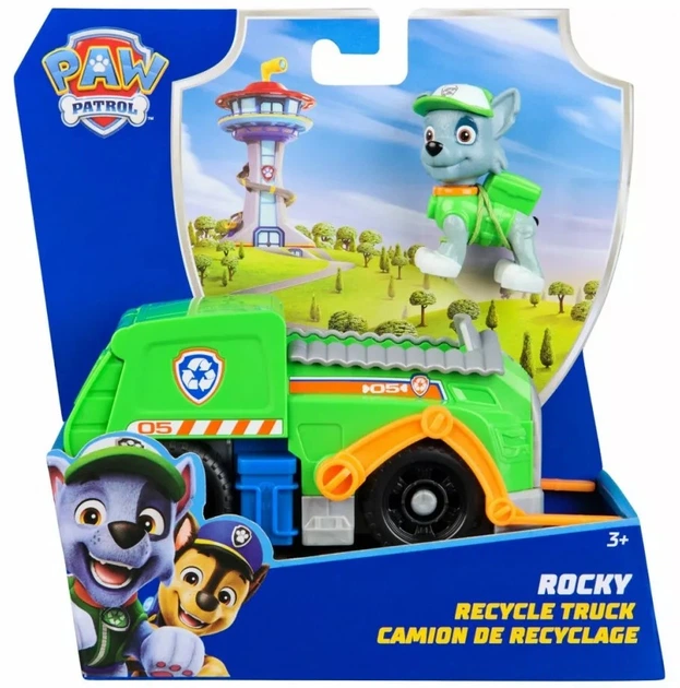 Samochód Spin Master Paw Patrol Basic Vehicle Rocky z figurką (0778988507506) - obraz 1