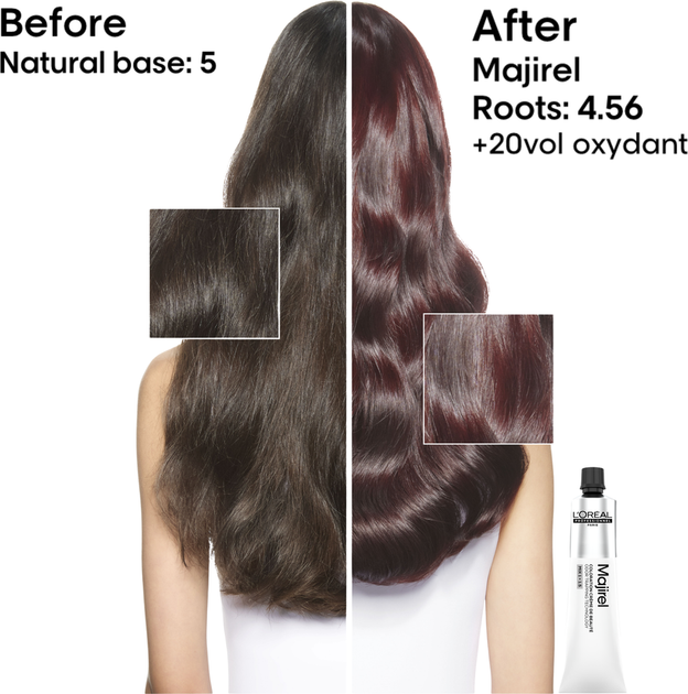 Farba do włosów L'Oreal Professionnel Majirel 4.56 Mahoń czerwono-brązowy 60 ml (3474637284589) - obraz 4