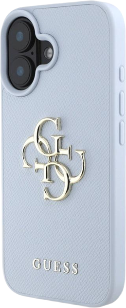 Etui Guess Grained Big 4G & Classic Logo do Apple iPhone 16 Blue (3666339424671) - obraz 2