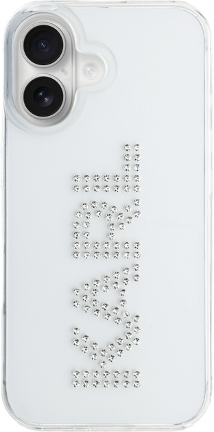 Панель Karl Lagerfeld IML Rhinestones Logo для Apple iPhone 16 Transparent (3666339356644) - зображення 3