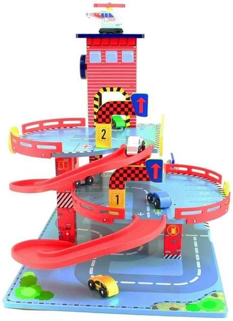 Parking garaż Mentari z windą drewniany Czerwony PW2277 (8717255027011) - obraz 2