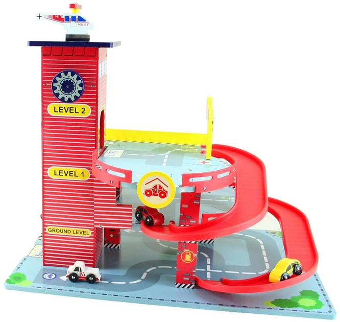 Parking garaż Mentari z windą drewniany Czerwony PW2277 (8717255027011) - obraz 3