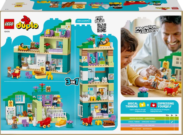 Zestaw klocków LEGO DUPLO Town Nowoczesny dom rodzinny 3 w 1 z figurkami 166 elementów (10470) - obraz 5