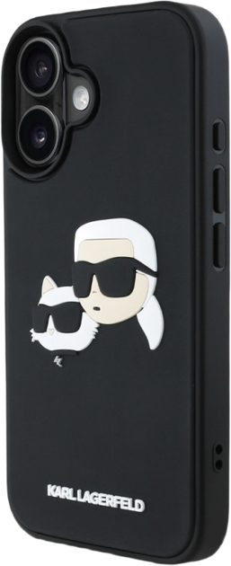 Панель Karl Lagerfeld HC 3D Rubber Double Heads для Apple iPhone 16 Black (3666339402167) - зображення 2