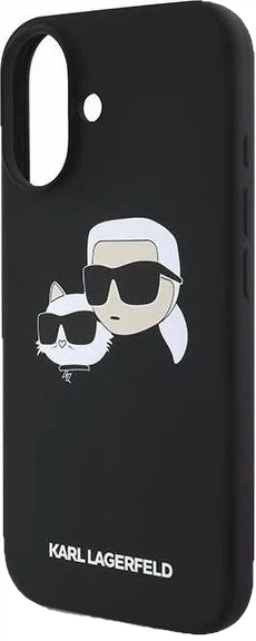 Etui plecki Karl Lagerfeld Karl & Choupette Head na Apple iPhone 16 z MagSafe Czarne (3666339319649) - obraz 2