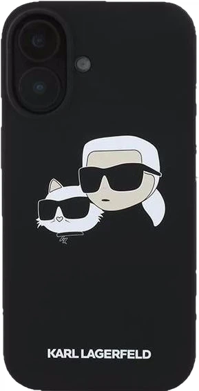 Etui plecki Karl Lagerfeld Karl & Choupette Head na Apple iPhone 16 z MagSafe Czarne (3666339319649) - obraz 3