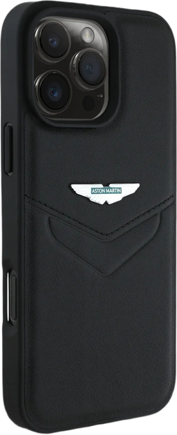 Etui Aston Martin HC Leather Victory Design do Apple iPhone 16 Pro Max Black (ASHCP16XPVIK) - obraz 2