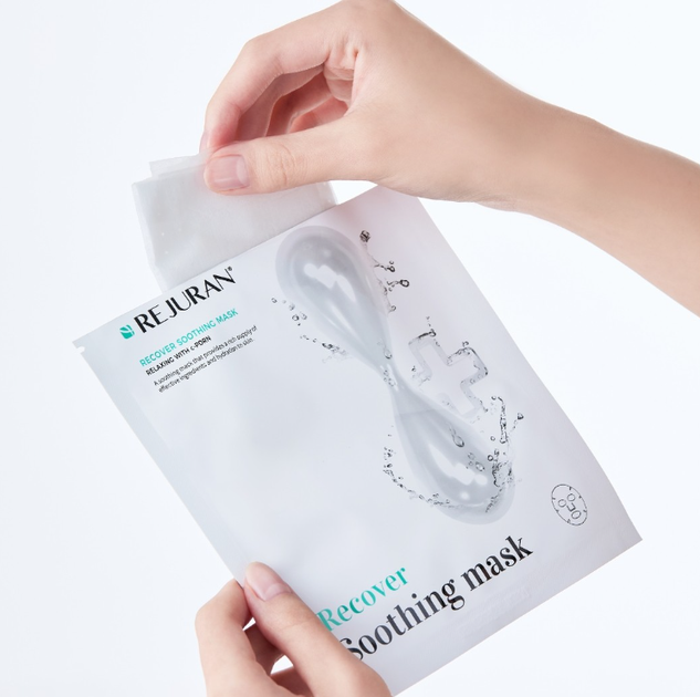 Rejuran Recover Soothing Mask 5 шт — заспокійлива тканинна маска для відновлення та зволоження шкіри - зображення 3