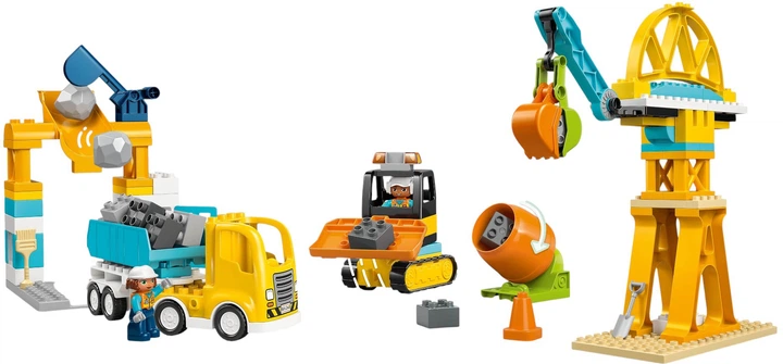 Конструктор LEGO DUPLO Town Будівельний майданчик з транспортними засобами 3 в 1 84 елементи (10476) - зображення 4