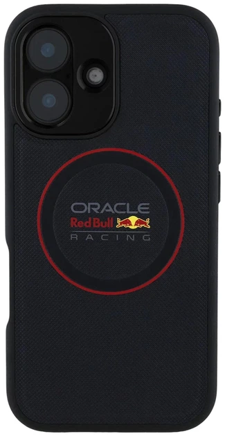 Etui Red Bull Leather Red Ring MagSafe do Apple iPhone 16 Plus Black (RBHMP16M24PUILVR) - obraz 1