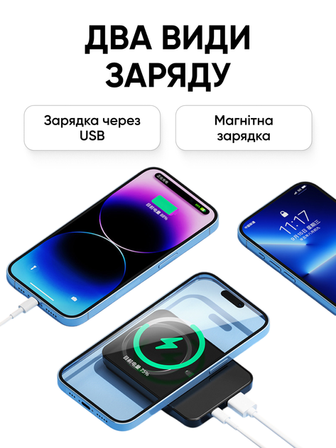 УМБ Smart X105 5000 mAh 22.5W MagSafe Black - зображення 3