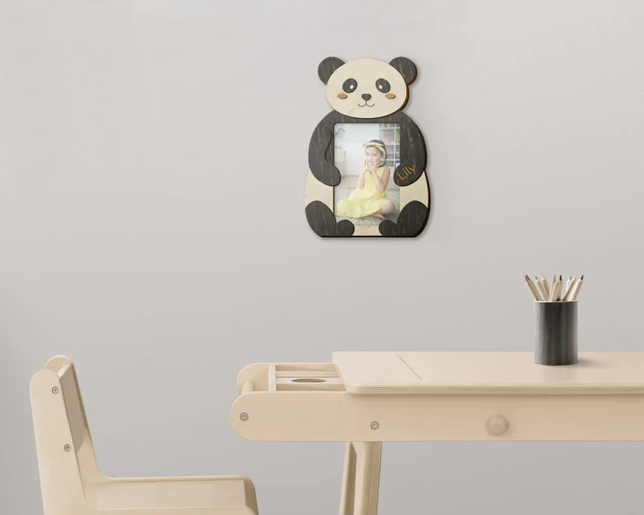 Фоторамка The Frame Depot Панда персонализированная для детского фото Черный с белым (panda_4x6) - изображение 4