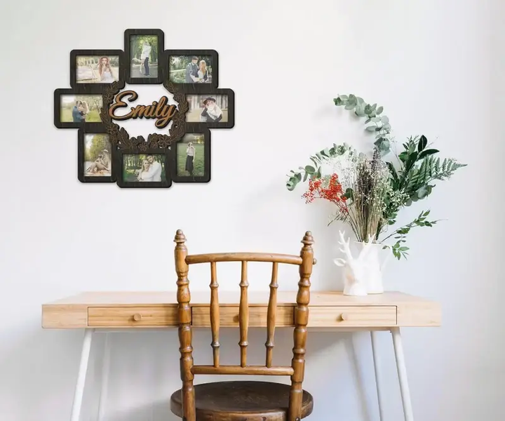 Фотоколаж The Frame Depot деревянный с цветами на 8 фото Черный (flowers_name_collage) - Фото 2 Фотоколаж The Frame Depot деревянный с цветами на 8 фото Черный (flowers_name_collage) - изображение 2