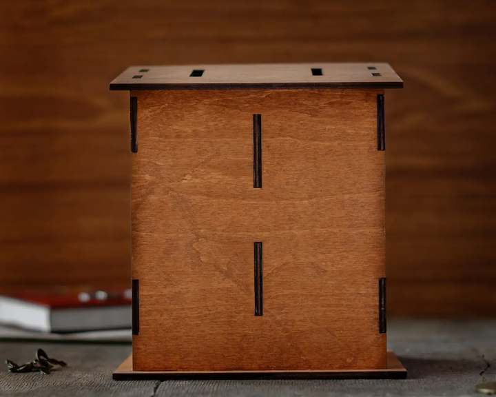 Копилка-туалет The Frame Depot деревянная 18х14х11 см Светло-коричневый (piggy_bank) - Фото 5 Копилка-туалет The Frame Depot деревянная 18х14х11 см Светло-коричневый (piggy_bank) - изображение 5