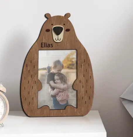Фоторамка The Frame Depot Мишка с нанесением имени на 1 фото Коричневый (bear_frame) - изображение 4