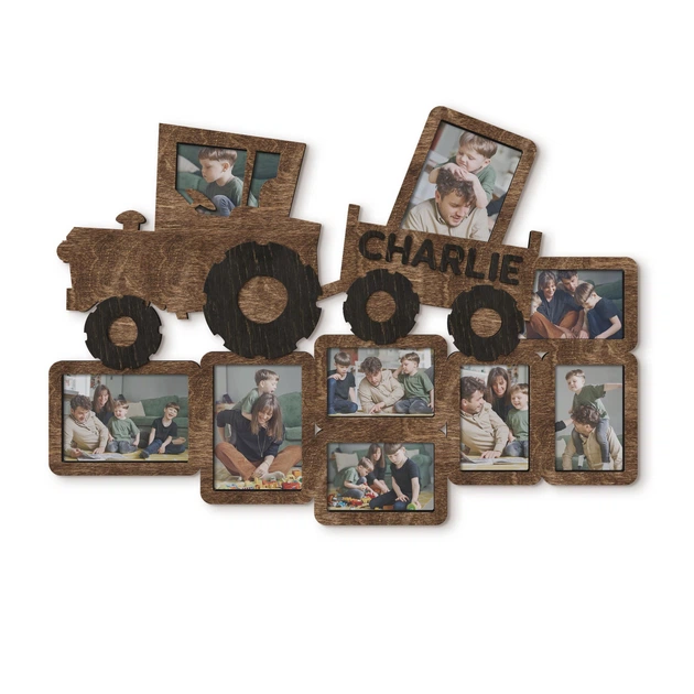 Фоторамка-коллаж The Frame Depot в форме трактора с нанесением имени на 9 фото Темно-коричневый (tractor_collage) - Фото 1 Фоторамка-коллаж The Frame Depot в форме трактора с нанесением имени на 9 фото Темно-коричневый (tractor_collage) - изображение 1