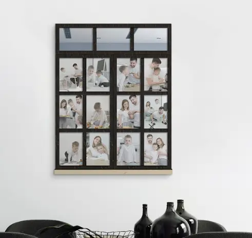 Фото-коллаж The Frame Depot в виде окна на 3 горизонтальных и 12 вертикальных фото Черный (window_collage) - Фото 3 Фото-коллаж The Frame Depot в виде окна на 3 горизонтальных и 12 вертикальных фото Черный (window_collage) - изображение 3