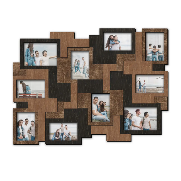 Коллаж The Frame Depot из фоторамок абстрактных на 10 фотографий Темно-коричневый (abstract_collage) - Фото 1 Коллаж The Frame Depot из фоторамок абстрактных на 10 фотографий Темно-коричневый (abstract_collage) - изображение 1