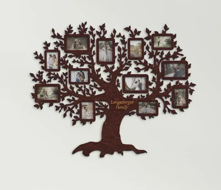 Фотоколлаж настенный The Frame Depot Семейное дерево ручной работы на 12 фото Бордовый (tree_many_leaves_l) - Фото 1 Фотоколлаж настенный The Frame Depot Семейное дерево ручной работы на 12 фото Бордовый (tree_many_leaves_l) - изображение 1
