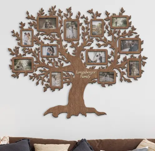 Фотоколлаж настенный The Frame Depot Семейное дерево ручной работы на 12 фото Коричневый (tree_many_leaves_l) - Фото 3 Фотоколлаж настенный The Frame Depot Семейное дерево ручной работы на 12 фото Коричневый (tree_many_leaves_l) - изображение 3