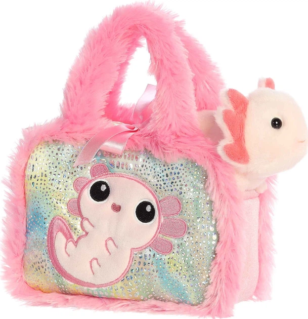 Maskotka Aurora Fancy Pals Aksolotl w torbie 21 cm 220897F (5034566351097) - obraz 1