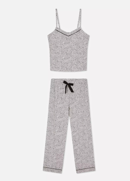 Жіноча піжама Primark Primark JPrinted Cami Pyjama Set L Комплект для дому та сну Білий (8556) - зображення 5