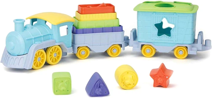 Сортер Green Toys Потяг для сортування та складання 12 елементів (0816409014605) - зображення 1