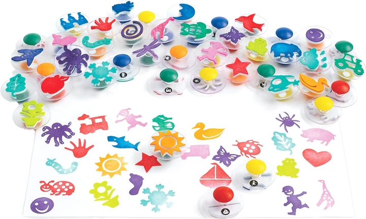 Zestaw stempli Colorations Mega zestaw stempli Easy Grip 50 szt. (5710903614680) - obraz 1