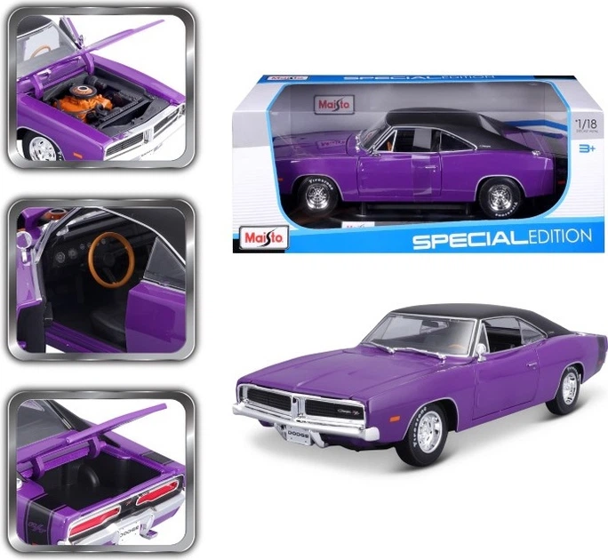 Metalowy model samochodu Maisto Special Edition Dodge Charger R/T 1969 1:18 MST31387PL (90159070382) - obraz 4